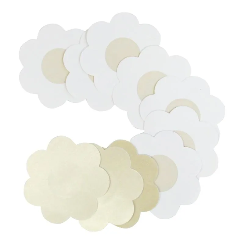 10' and '20' and '50 Pieces Disposable Soft Flower Petal Nipple Cover Stick-On Bra Pad