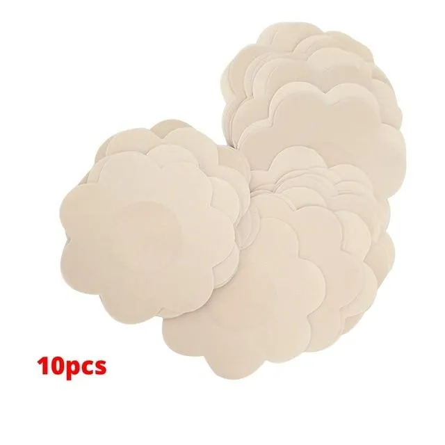 10' and '20' and '50 Pieces Disposable Soft Flower Petal Nipple Cover Stick-On Bra Pad