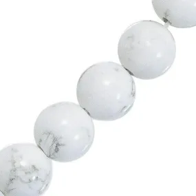 10mm Round White Howlite Beads (Pack of 10)