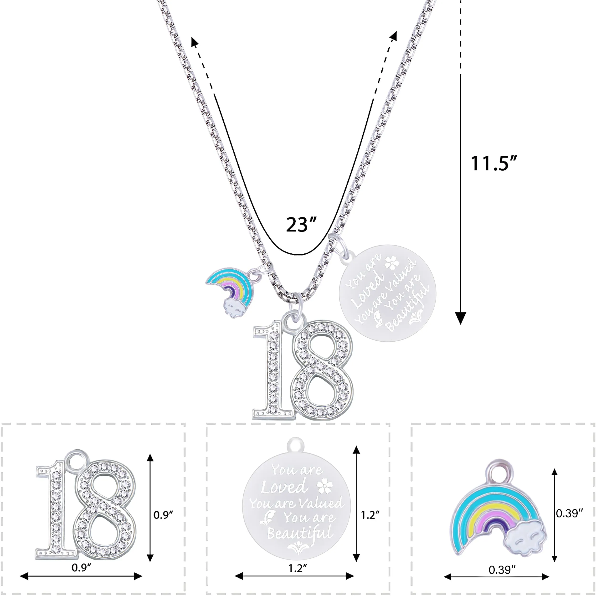 18th Birthday, 18th Birthday Gift, 18th Birthday Girl Gifts, 18th Birthday Necklace, Gifts