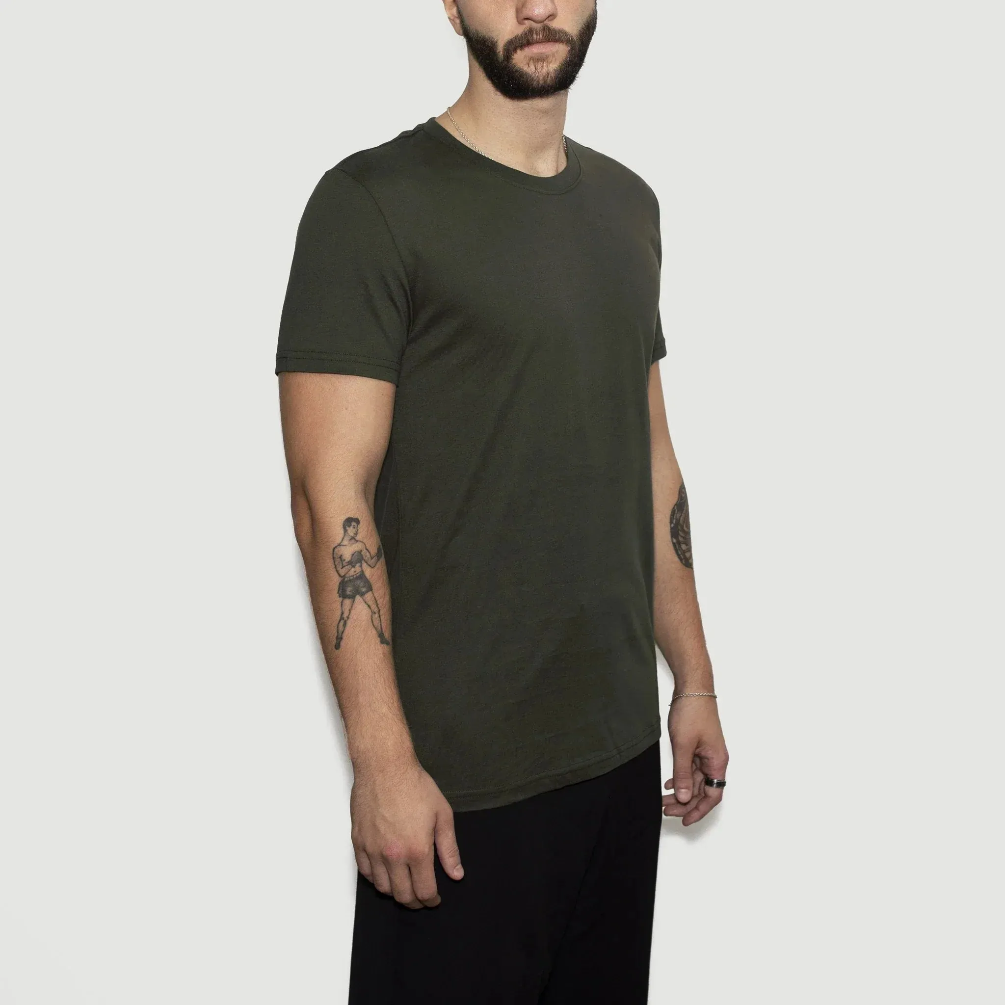 3 Pack | Men’s Recycled Cotton T-Shirts, Moss