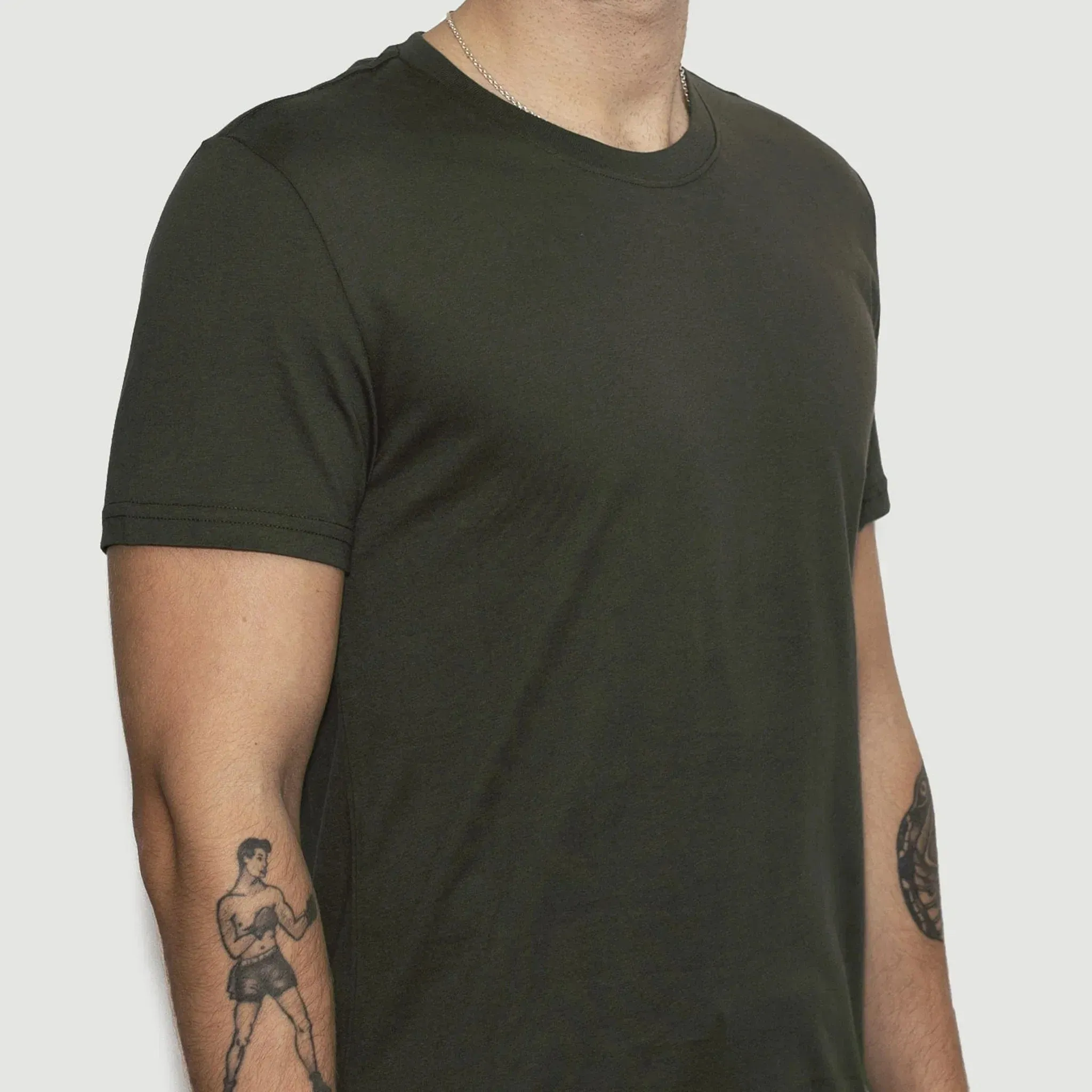 3 Pack | Men’s Recycled Cotton T-Shirts, Moss