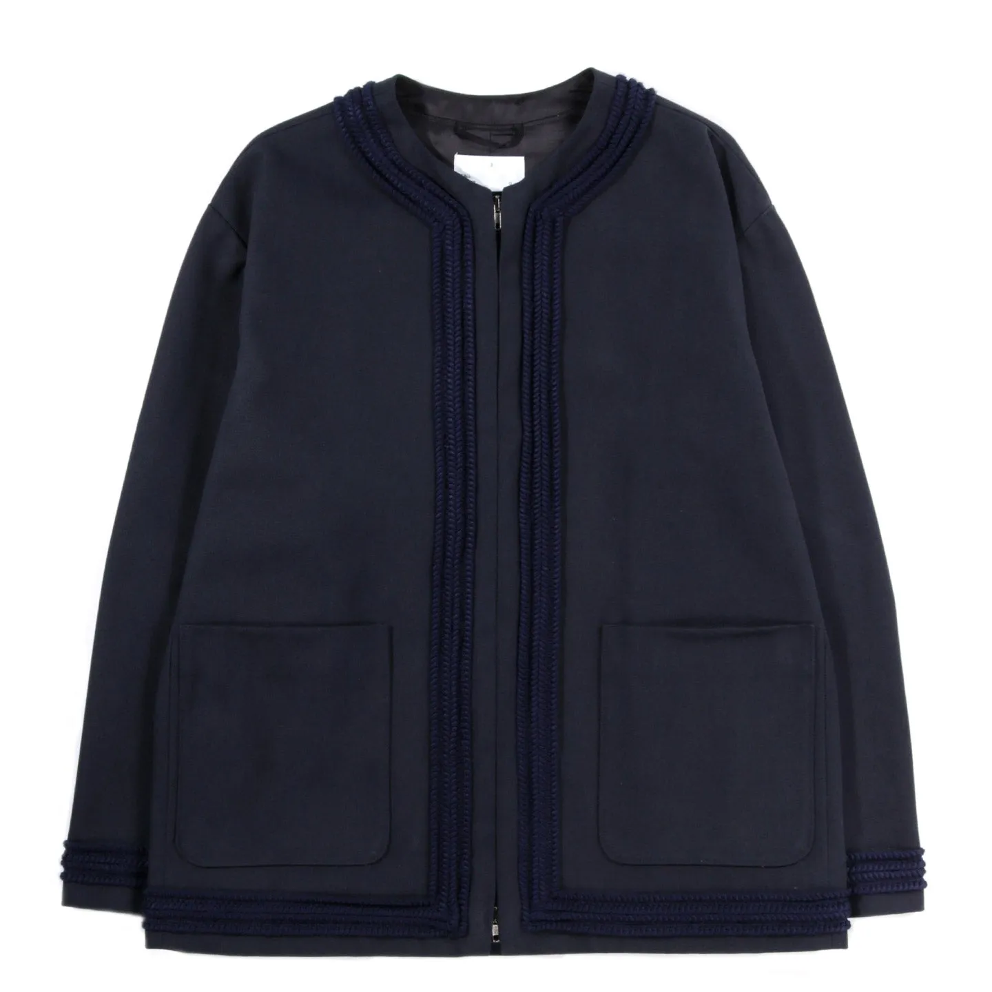 4SDESIGNS CARDIGAN COAT NAVY HEAVY TWILL