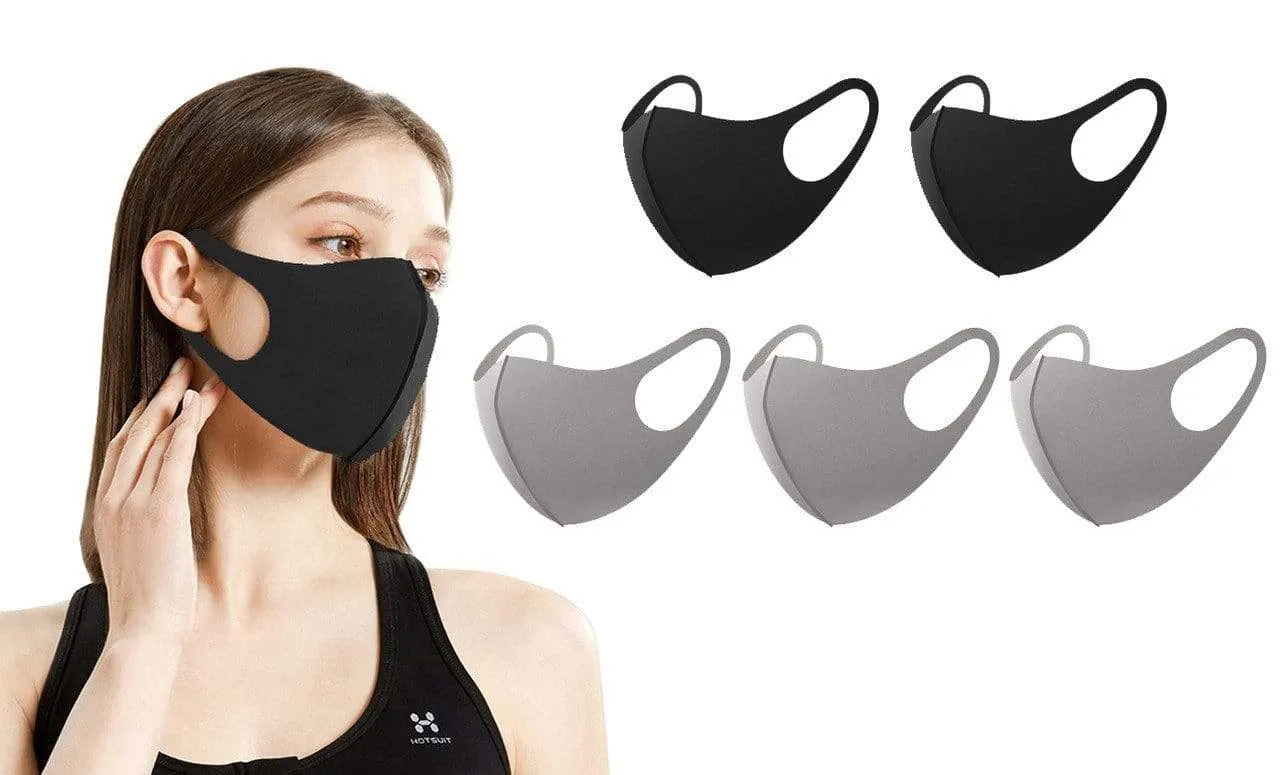 5 or 10-Pack Unisex Non-Medical Reusable Face Masks