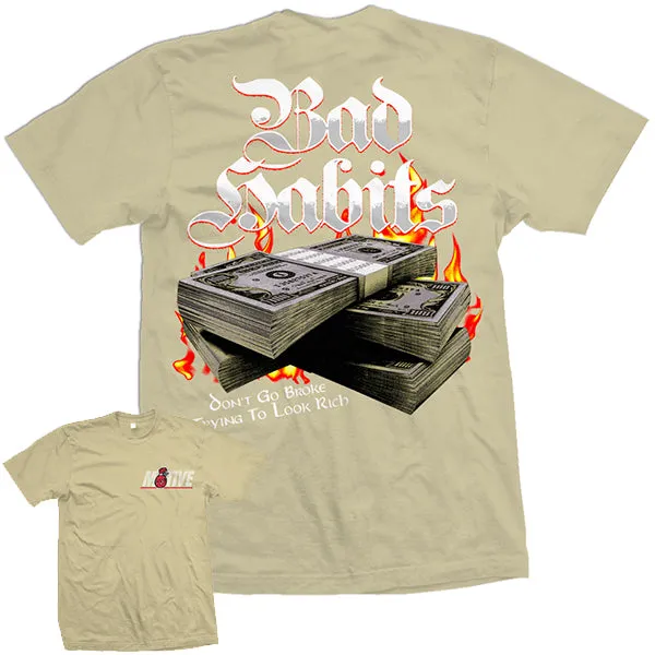 Bad Habits - Khaki T-Shirt