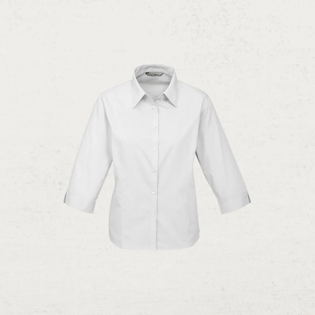 Base Poplin 3qtr Sleeve Shirt