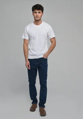 Basic Jersey Round Neck Off White T-Shirt