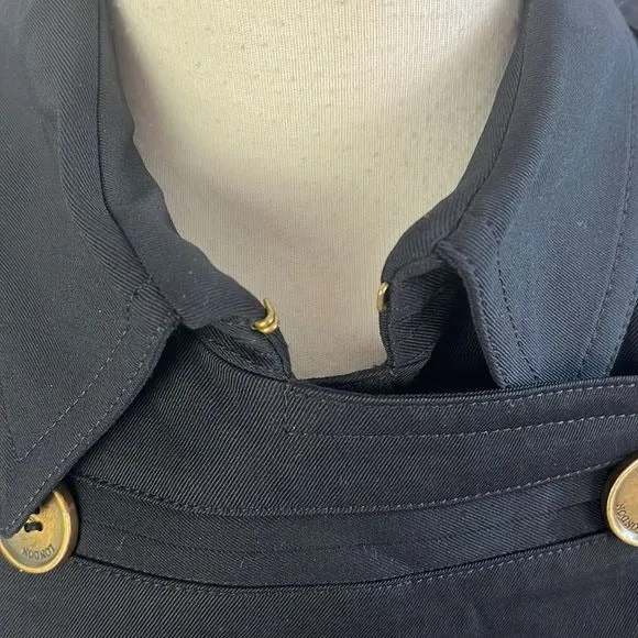 Burberry Black Double Breasted with Belt Jacket