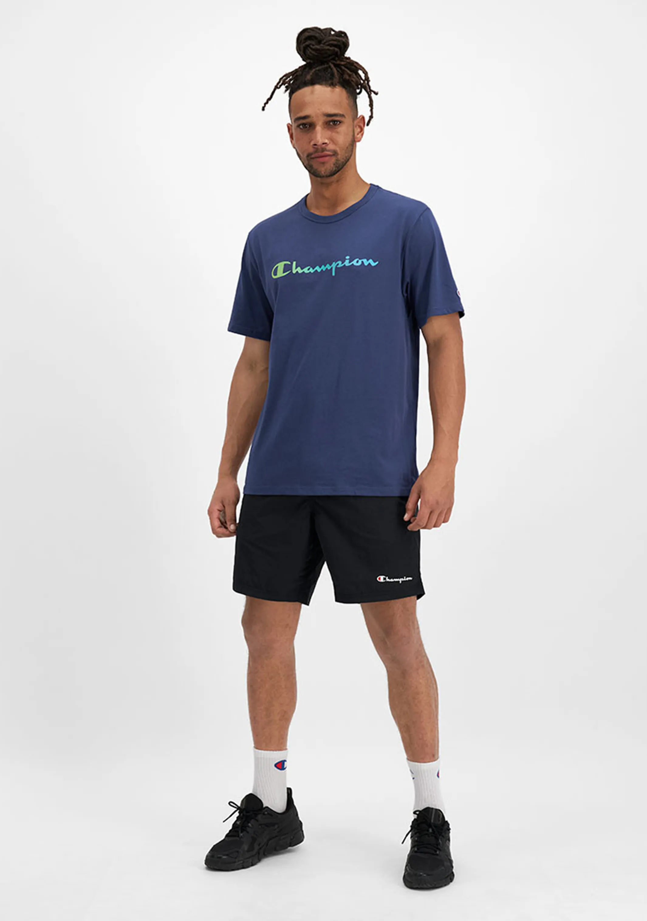 Champion Mens Ombre Script Tee <br> AVPPN PEW