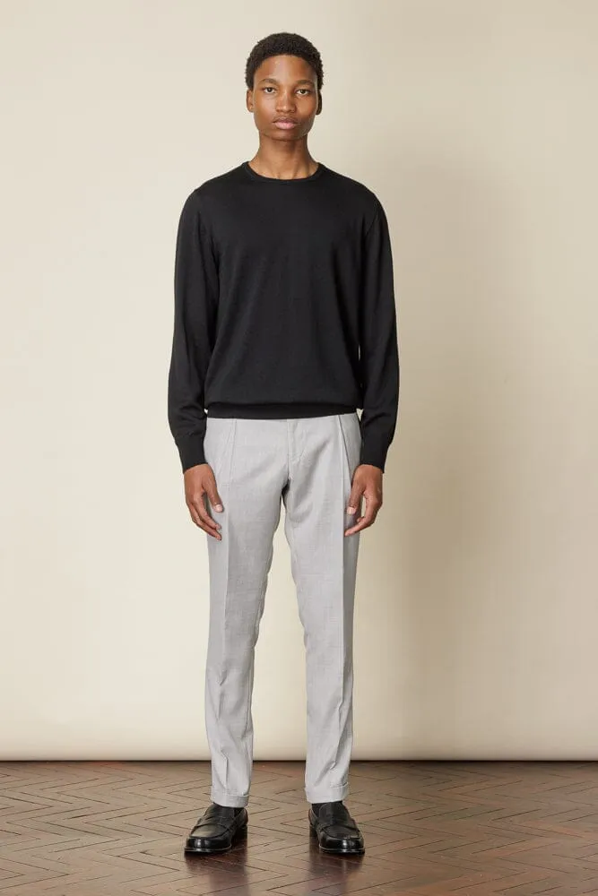 Crew Neck Merino Wool - Black