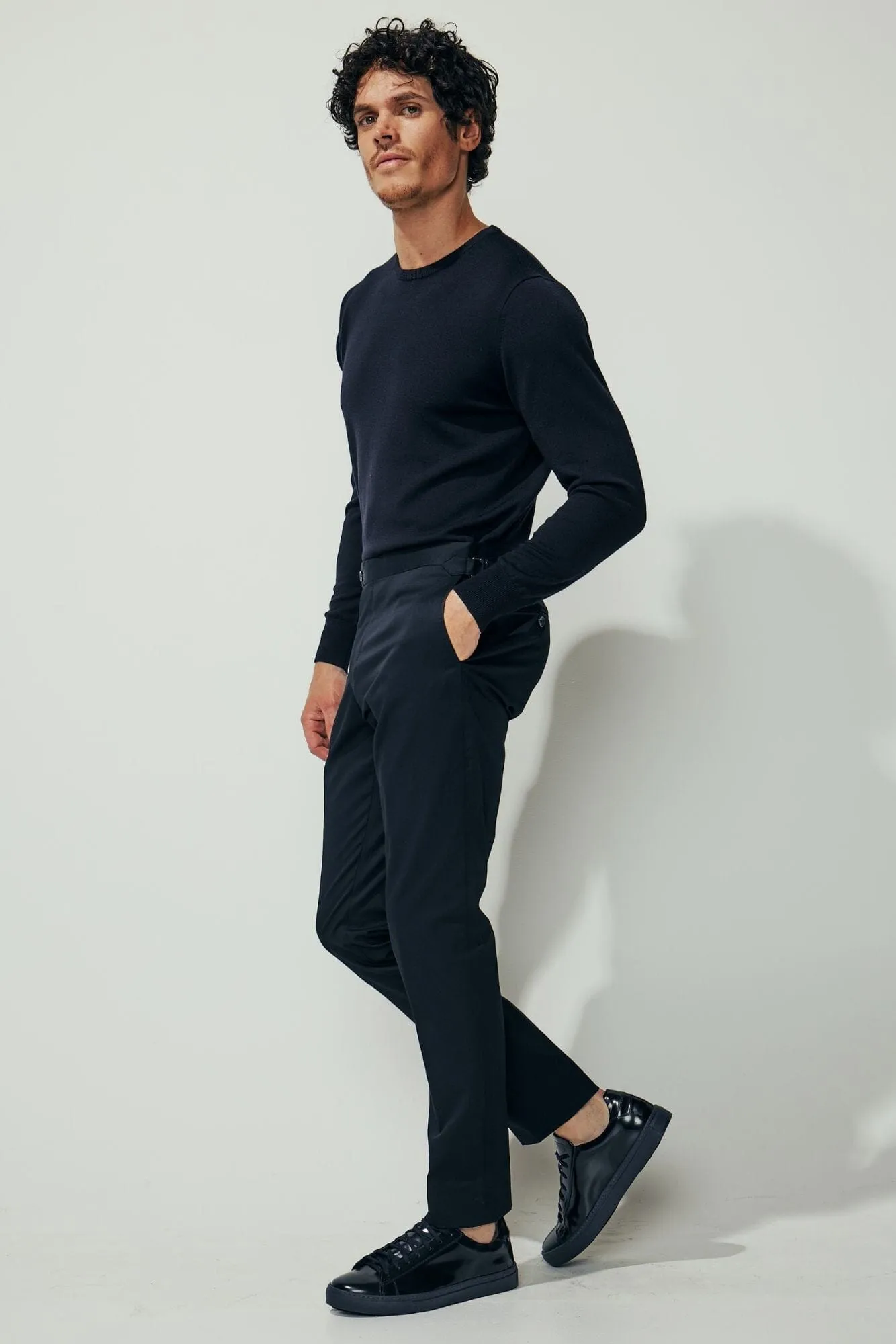 Crew Neck Merino Wool - Navy