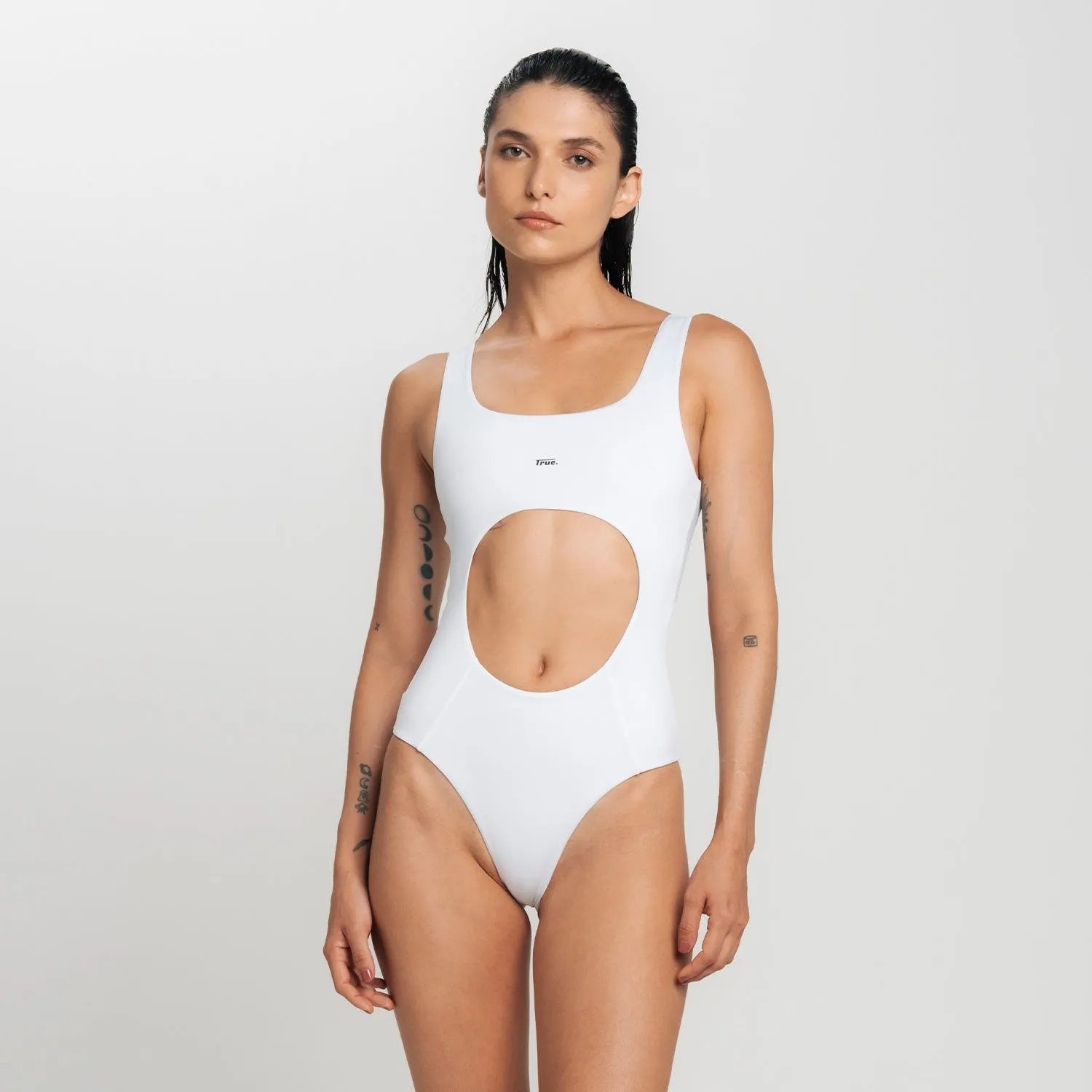 Cut-Out Bodysuit - White