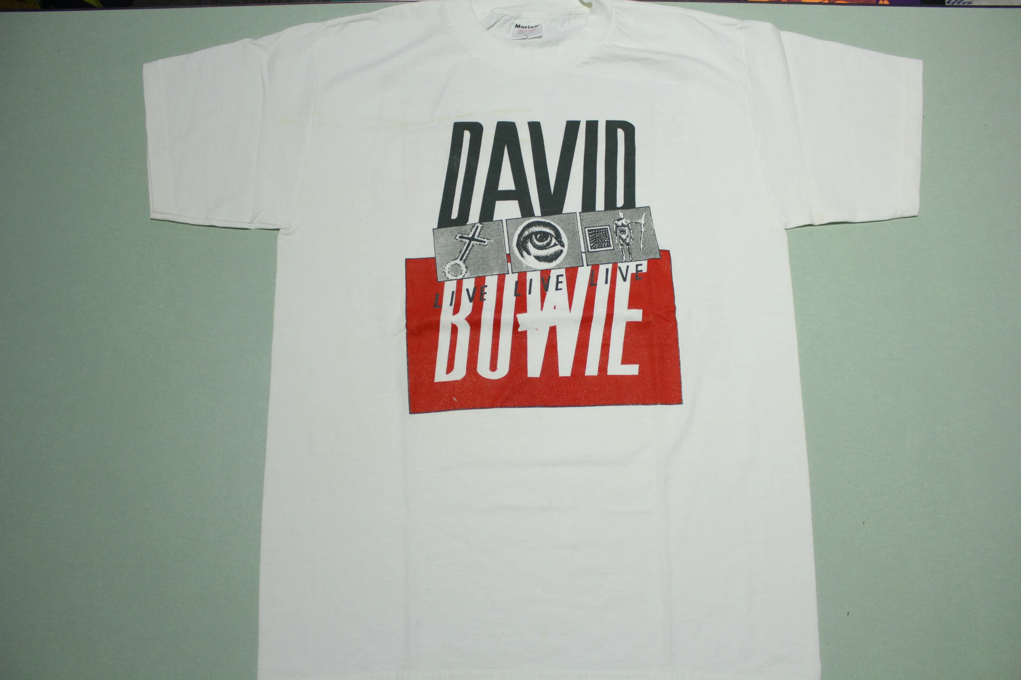 David Bowie Live Live Live Vintage 90's Murina USA UK Great Britain Matrix T-Shirt