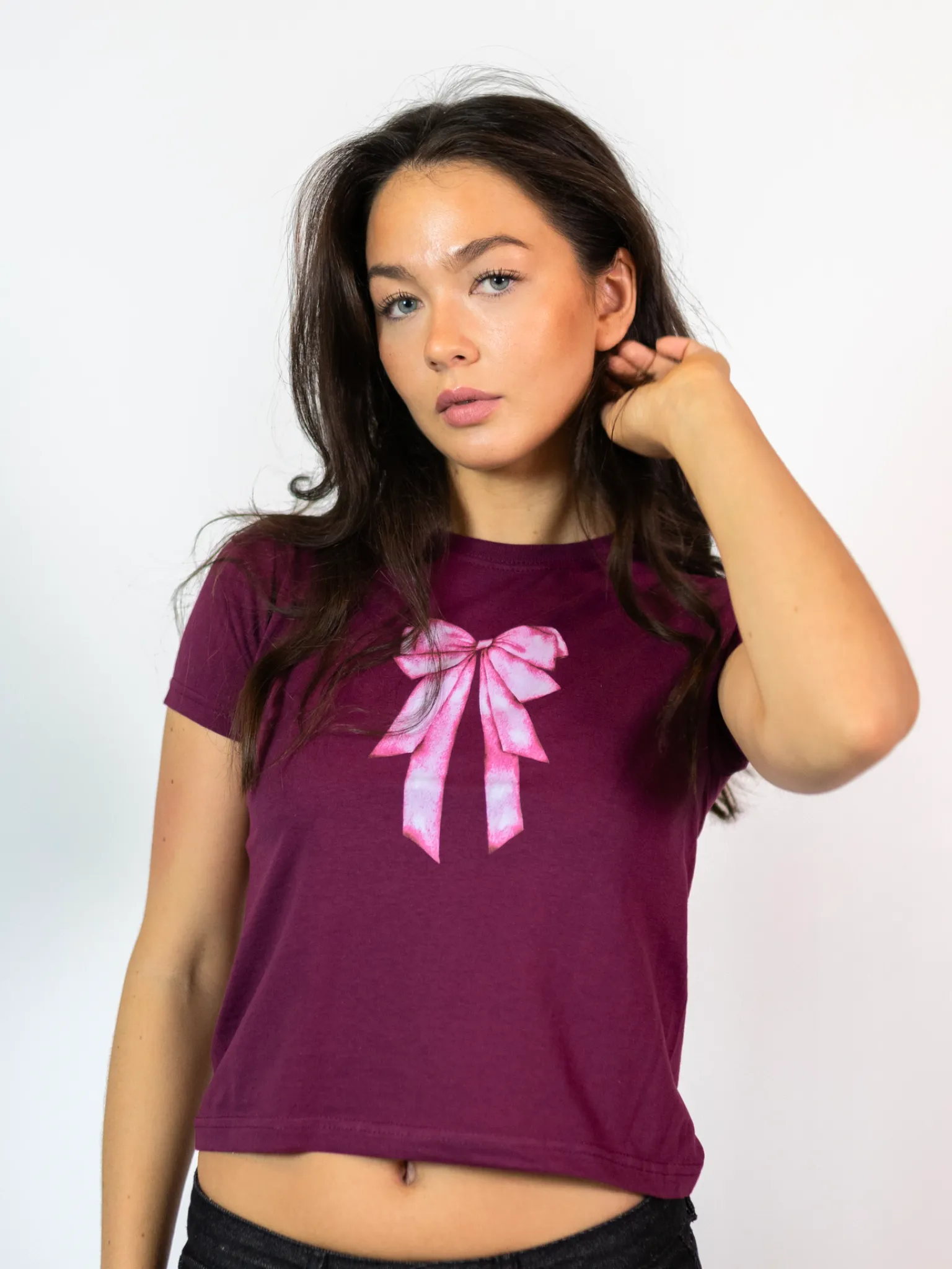 DOLLED UP (rosa), BABY TEE - BORDEAUX