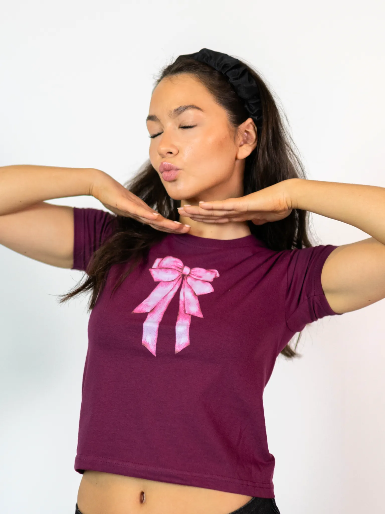 DOLLED UP (rosa), BABY TEE - BORDEAUX