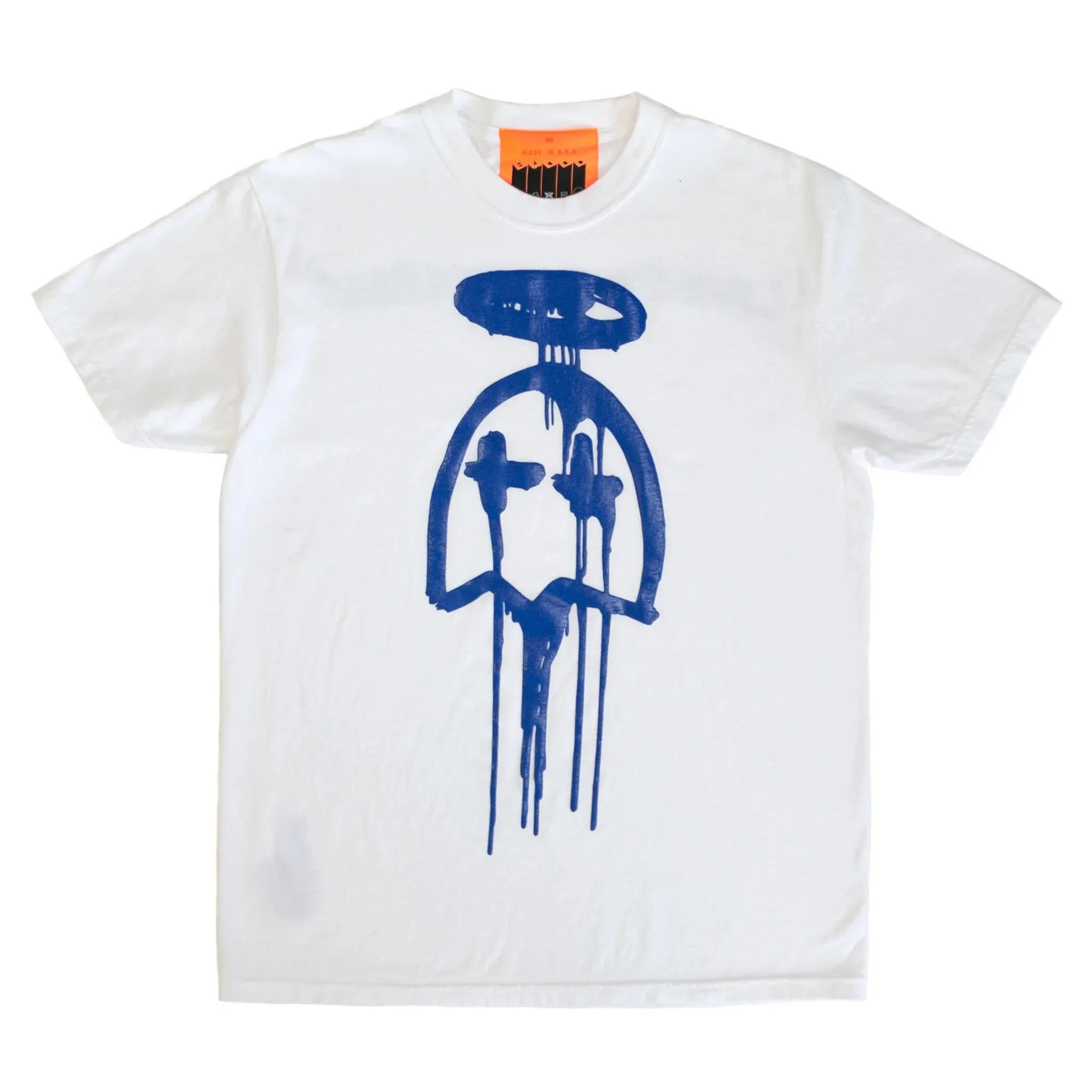 DRIP GHOST TEE WHITE/ROYAL all