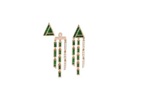 GeoArt Back to Basics Trillion Puzzle Fringe Earrings