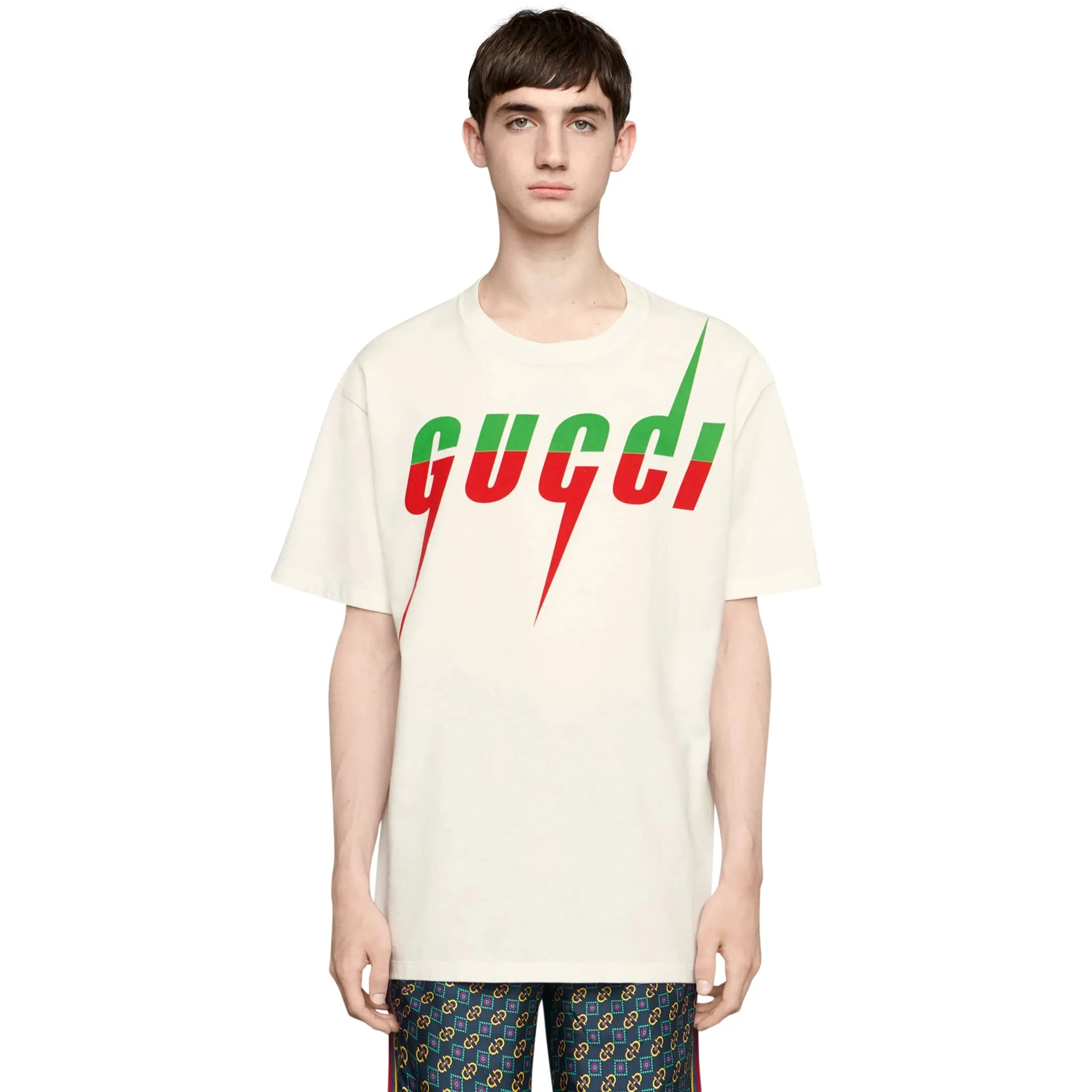 Gucci Blade Print White T Shirt