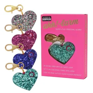 Heart Rhinestone Personal Alarm with LED