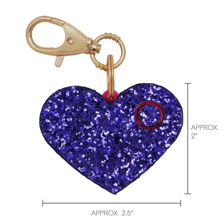 Heart Rhinestone Personal Alarm with LED