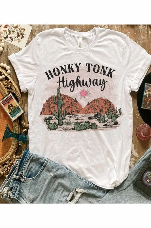 HONKY TONK HIGHWAY GRAPHIC TEE PLUS SIZE