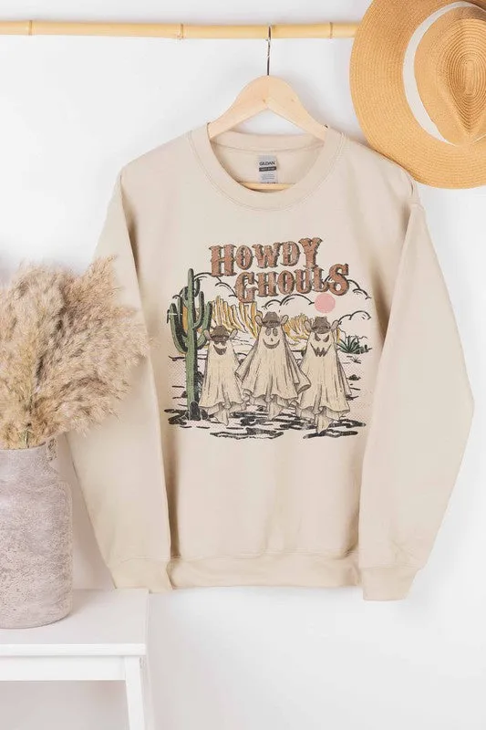 HOWDY GHOULS GRAPHIC SWEATSHIRT PLUS SIZE