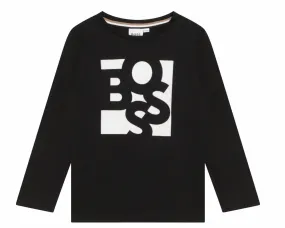 Hugo Boss Junior's J25M18 09B Long Sleeves T-Shirt Black