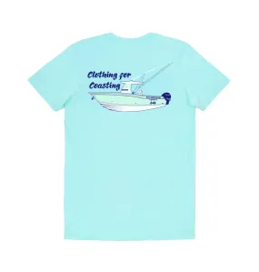 Island Tee - Youth Short Sleeve - Aqua Boat