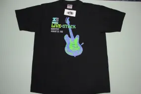 Live Stock 1992 Vintage KLZX Z93 Utah Rock Fest T-Shirt