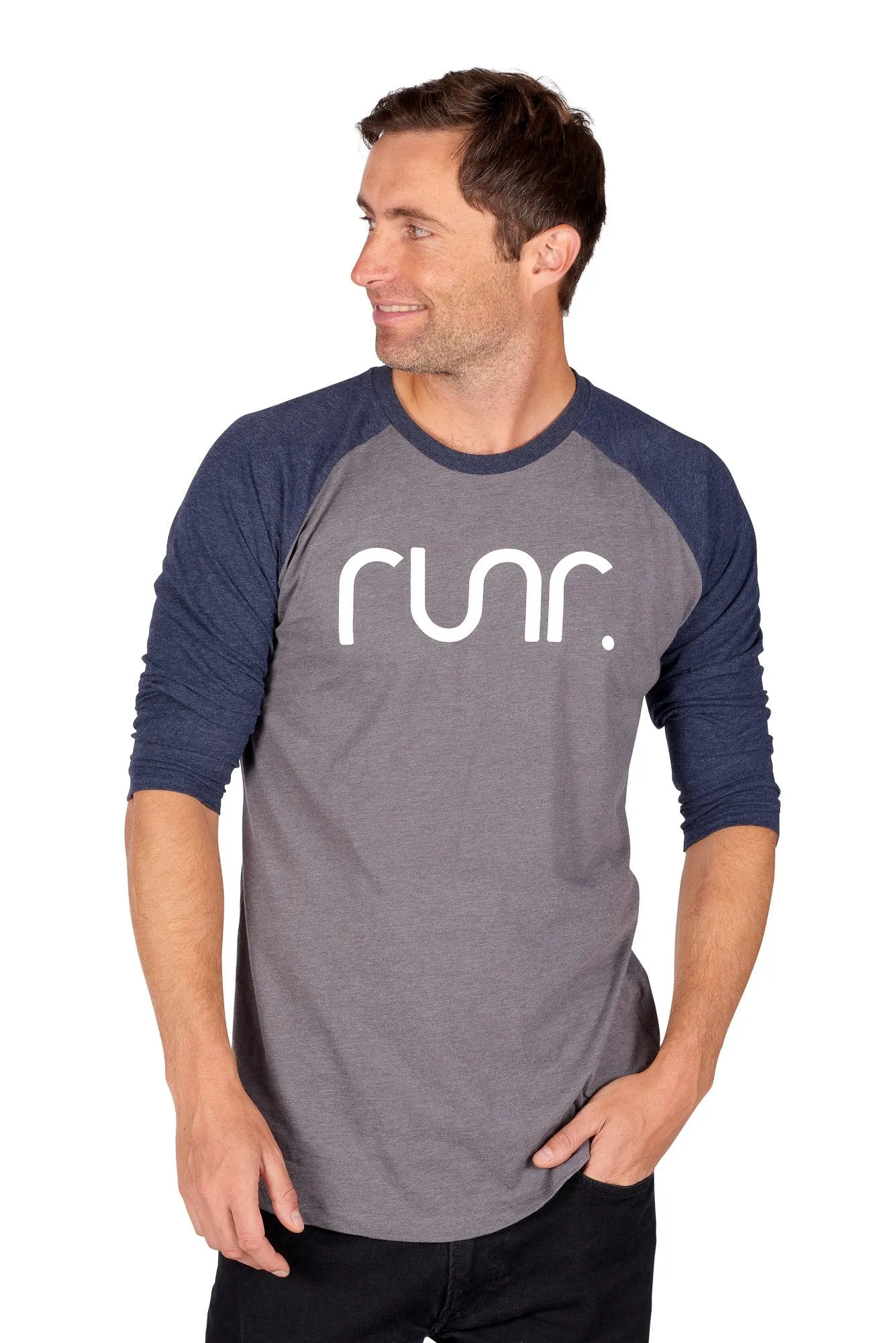 Men's Baseball Runr T-Shirts - Light Grey