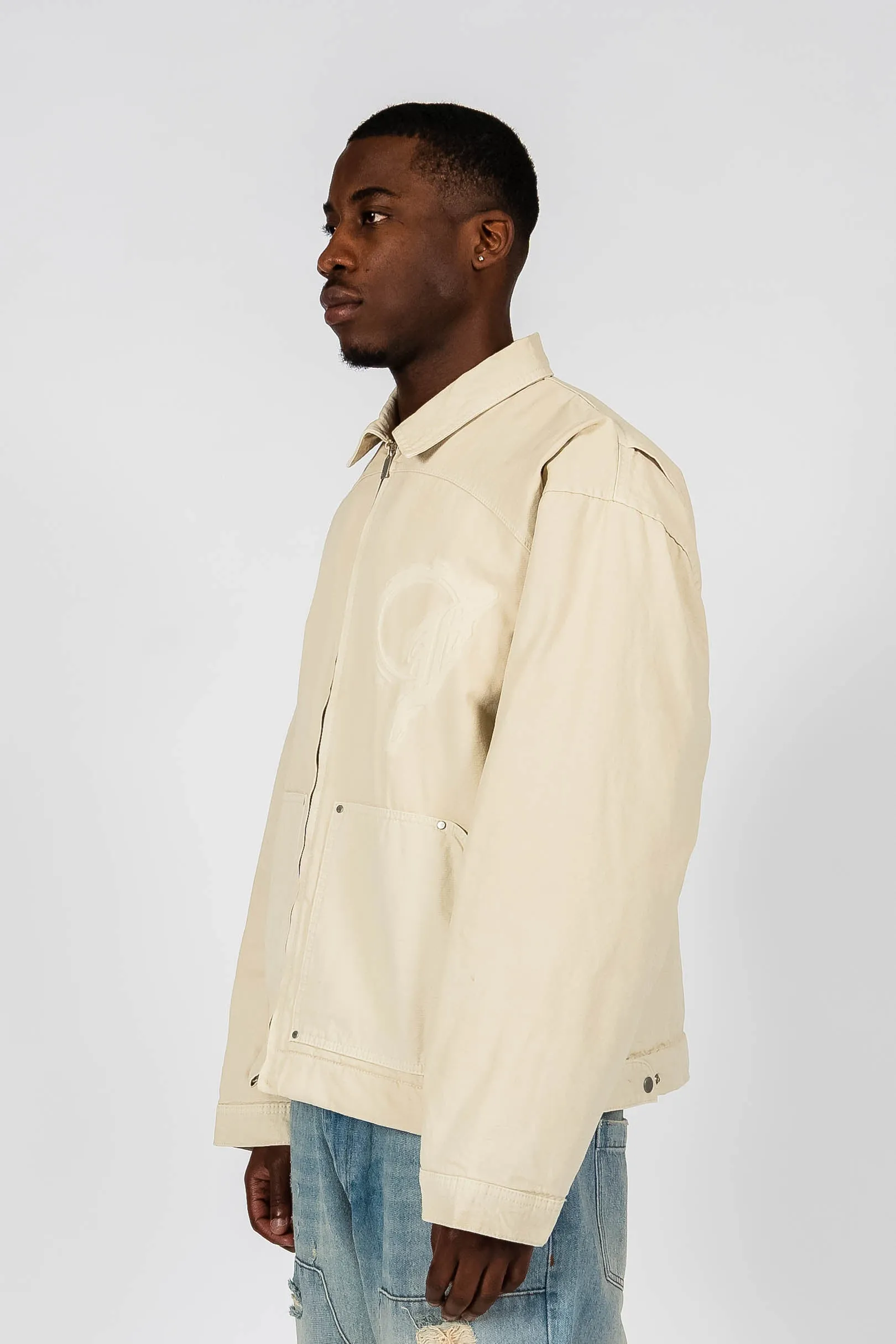 OAT PUNCHED F CANVAS JACKET