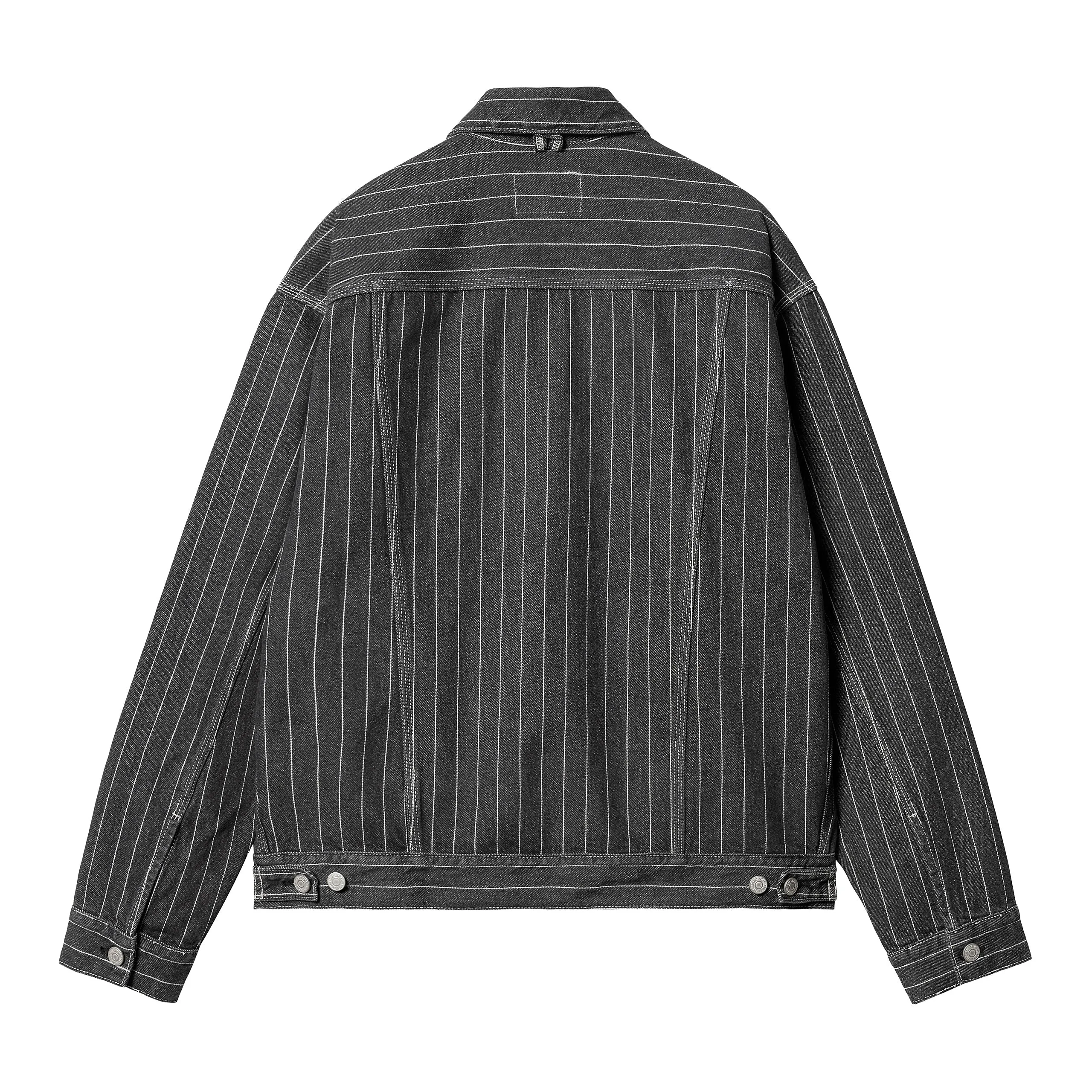 ORLEAN JACKET ORLEAN STRIPE, BLACK / WHITE STONE WASHED