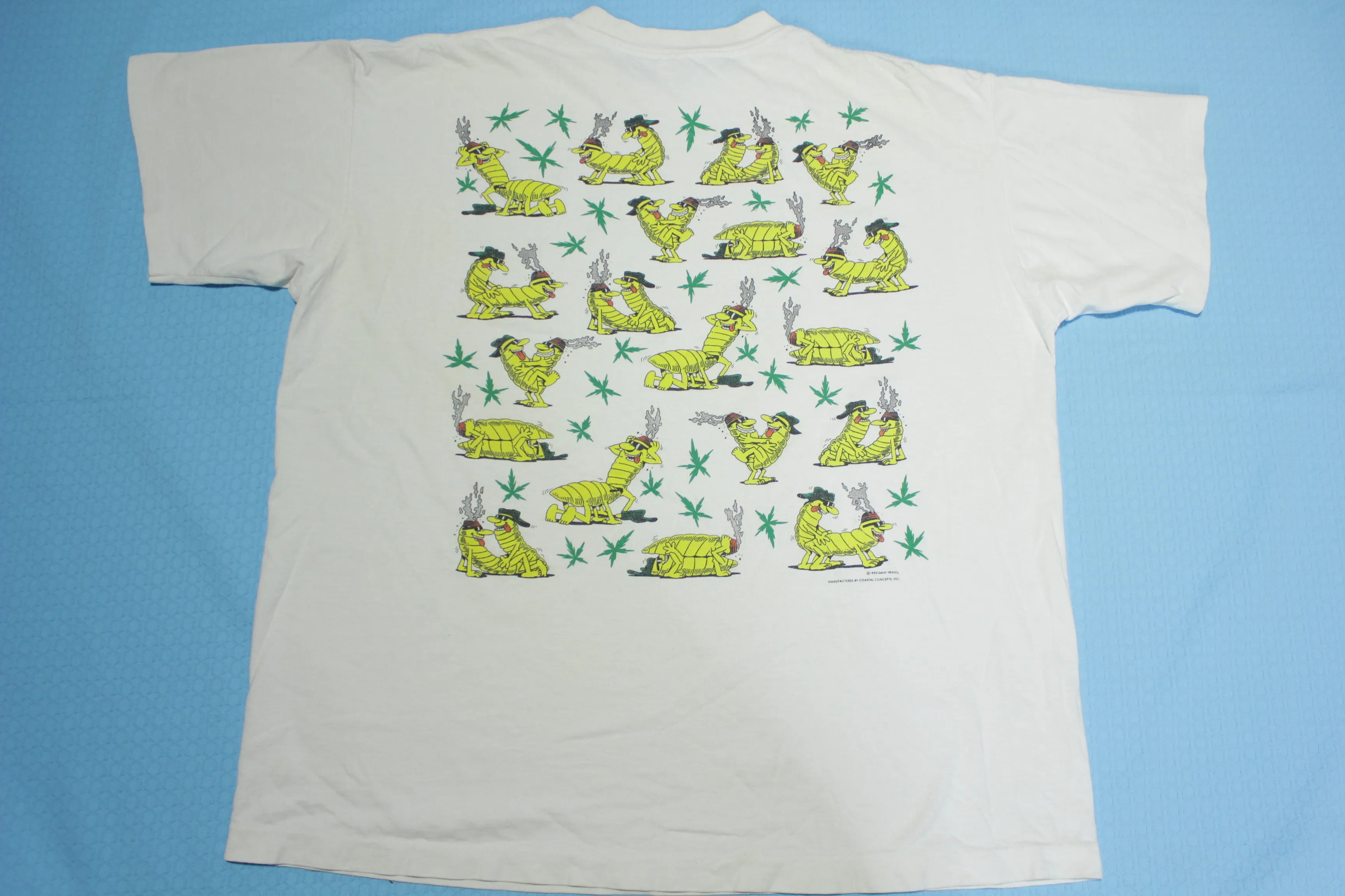 Pot Head Vintage 90's Sex Positions Lewd Funny Weed Marijuana Single Stitch T-Shirt