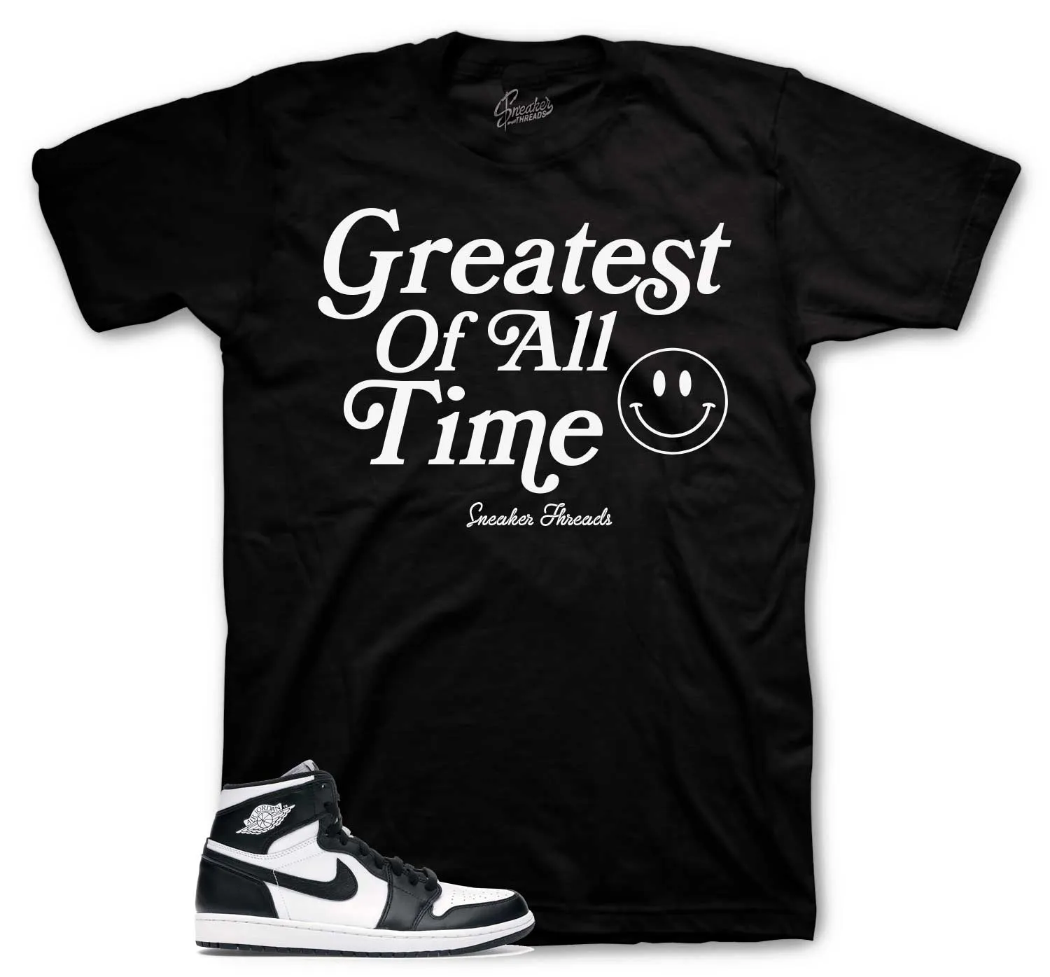 Retro 1 Black White Goat Shirt