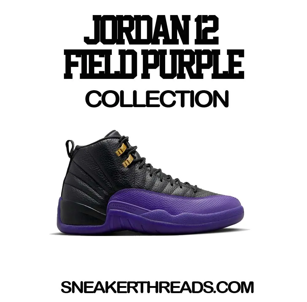 Retro 12 Field Purple Shirt - Finesse - Black