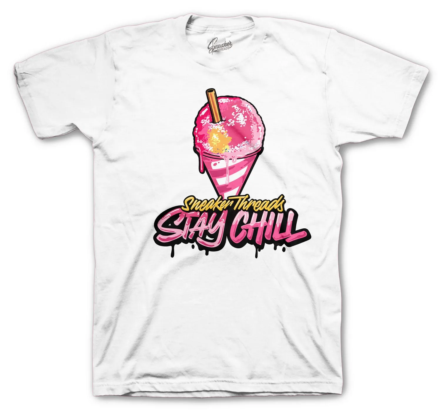 Retro 12 Ice Cream Shirt - Stay Chill - White