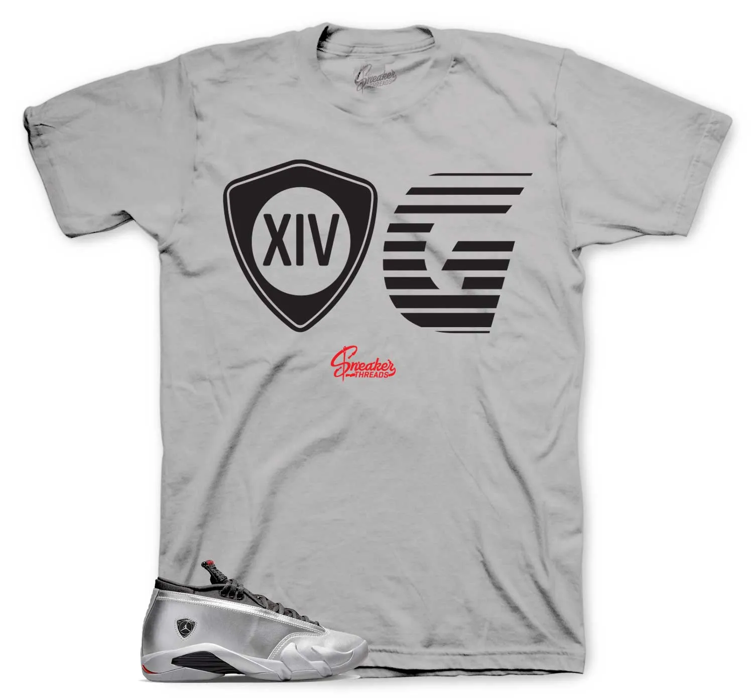 Retro 14 Metallic Silver Shirt - OG - Silver