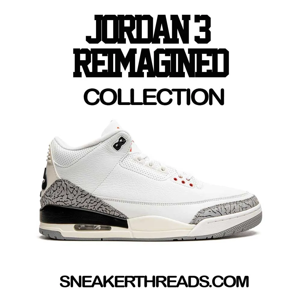 Retro 3 Reimagined White Cement Clean Pair Shirt