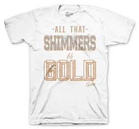 Retro 4 Shimmer Shirt - Gold - White