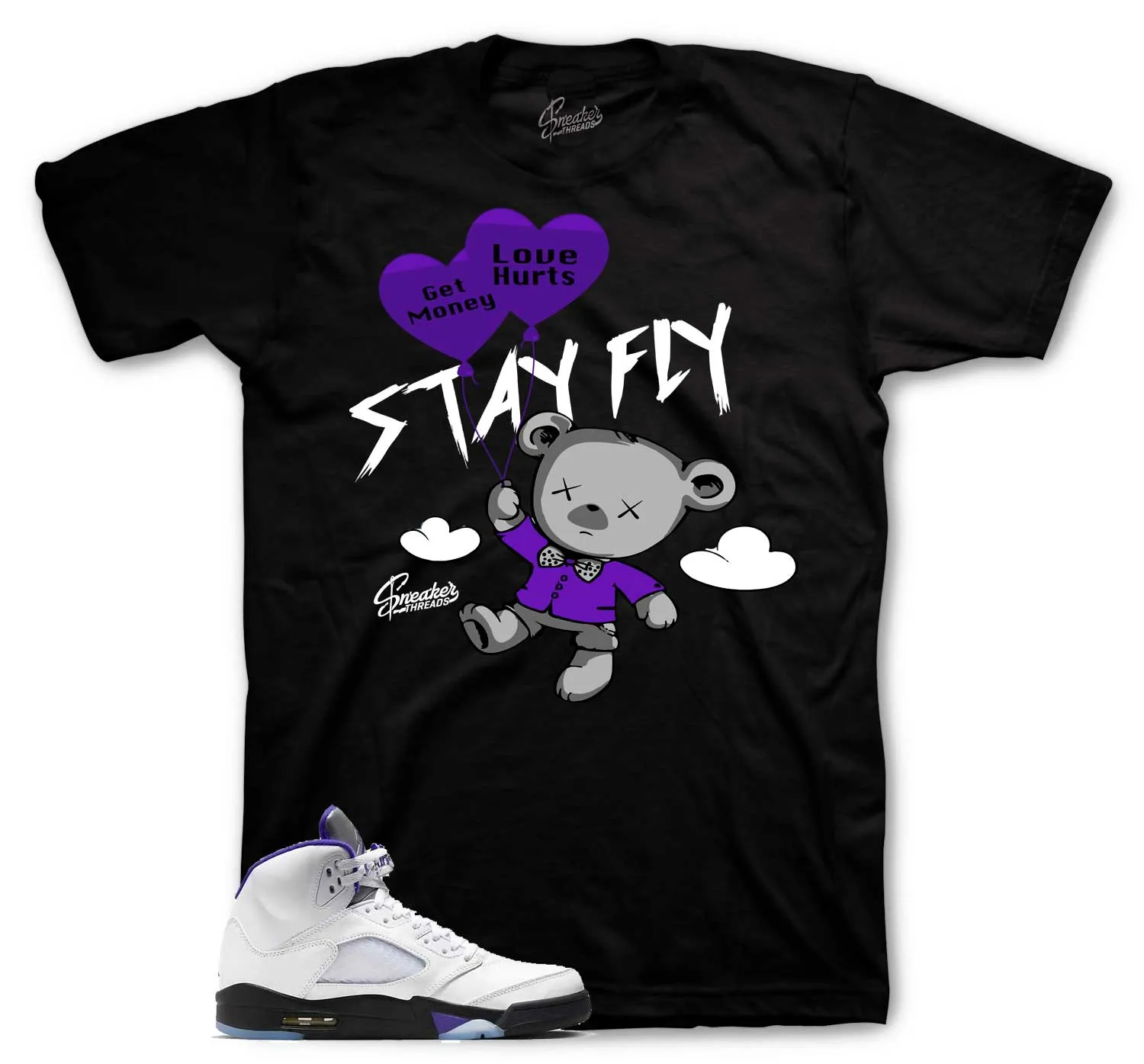 Retro 5 Concord Shirt - Money Over Love - Black