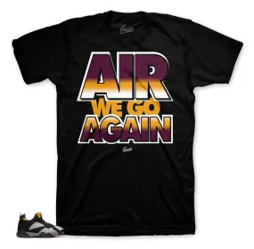 Retro 7 Low Bordeaux Shirt - Air We Go - Black