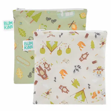 Reusable Large Snack Bags - Happy Camper