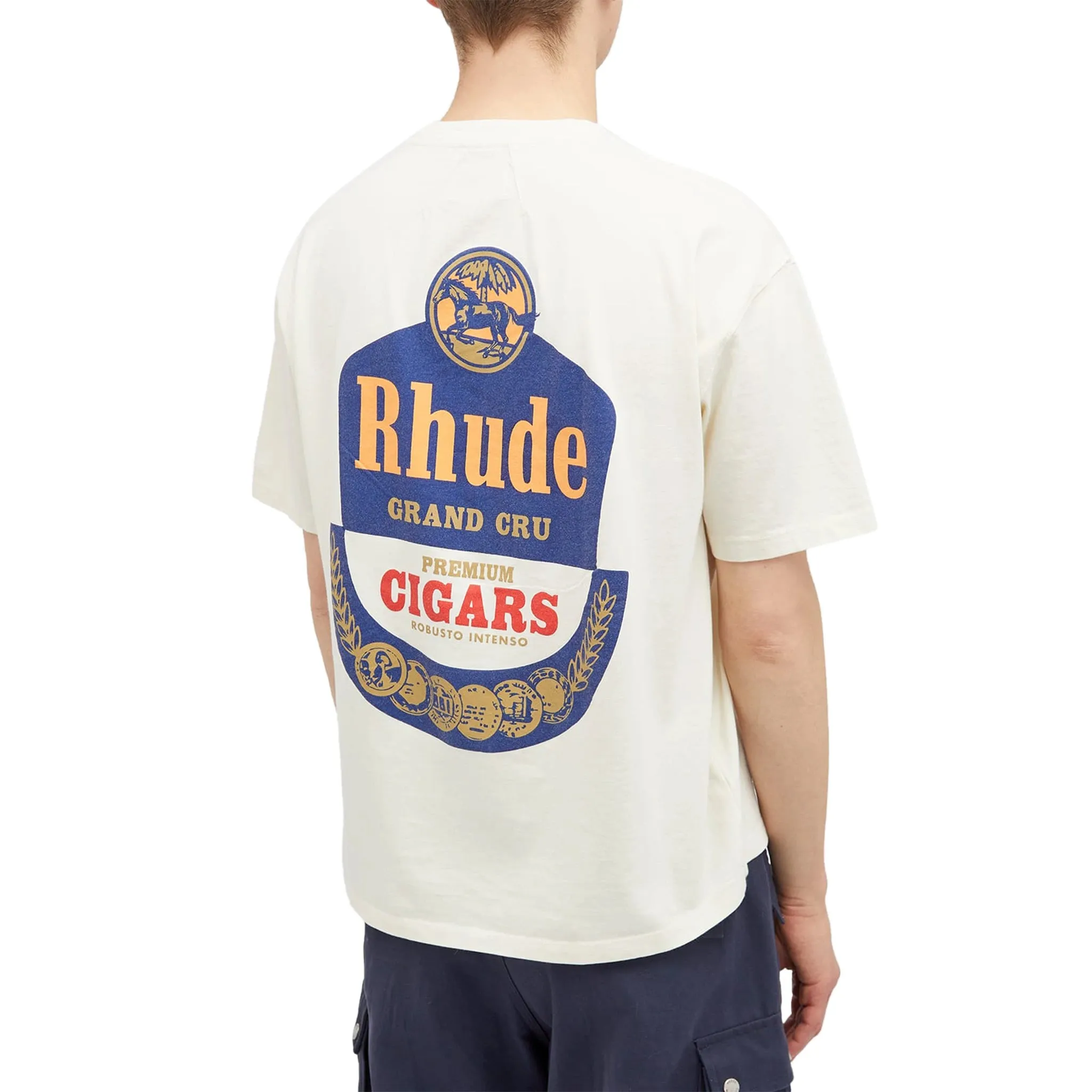 Rhude Grand Cru Vintage White T Shirt