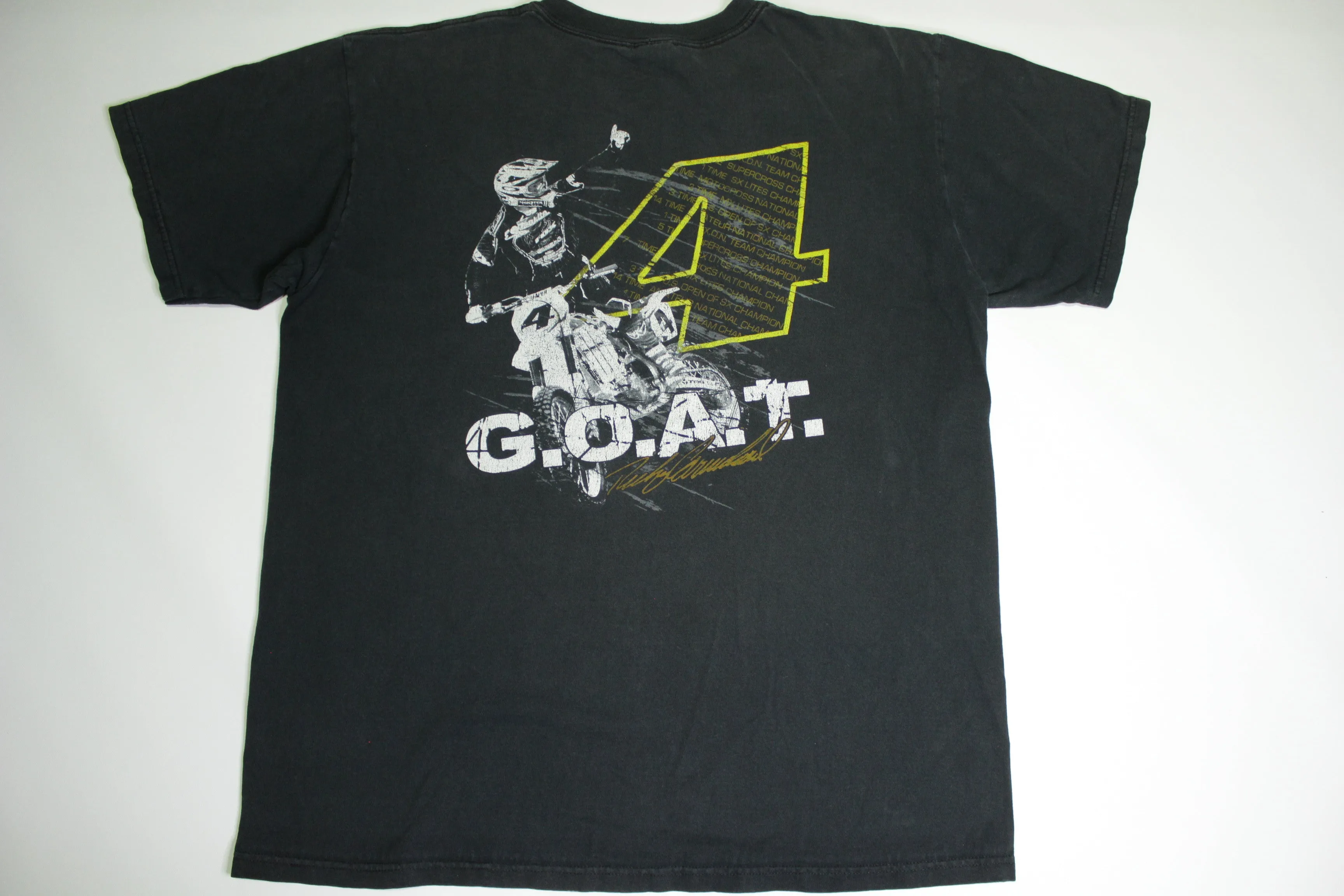 Ricky Carmichael #4 2000's Motocross G.O.A.T Racing T-Shirt