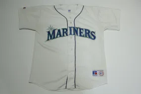 Seattle Mariners Vintage 90's Russell Made in USA Stitched Button Up Jersey