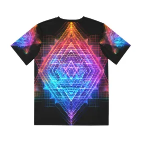 Sri Yantra 3D v2 Sacred Geometry Octane Colorful Symmetrical Sublimation - All Over Print (AOP) - Digital AI Art T-Shirt for Street or Festival Wear