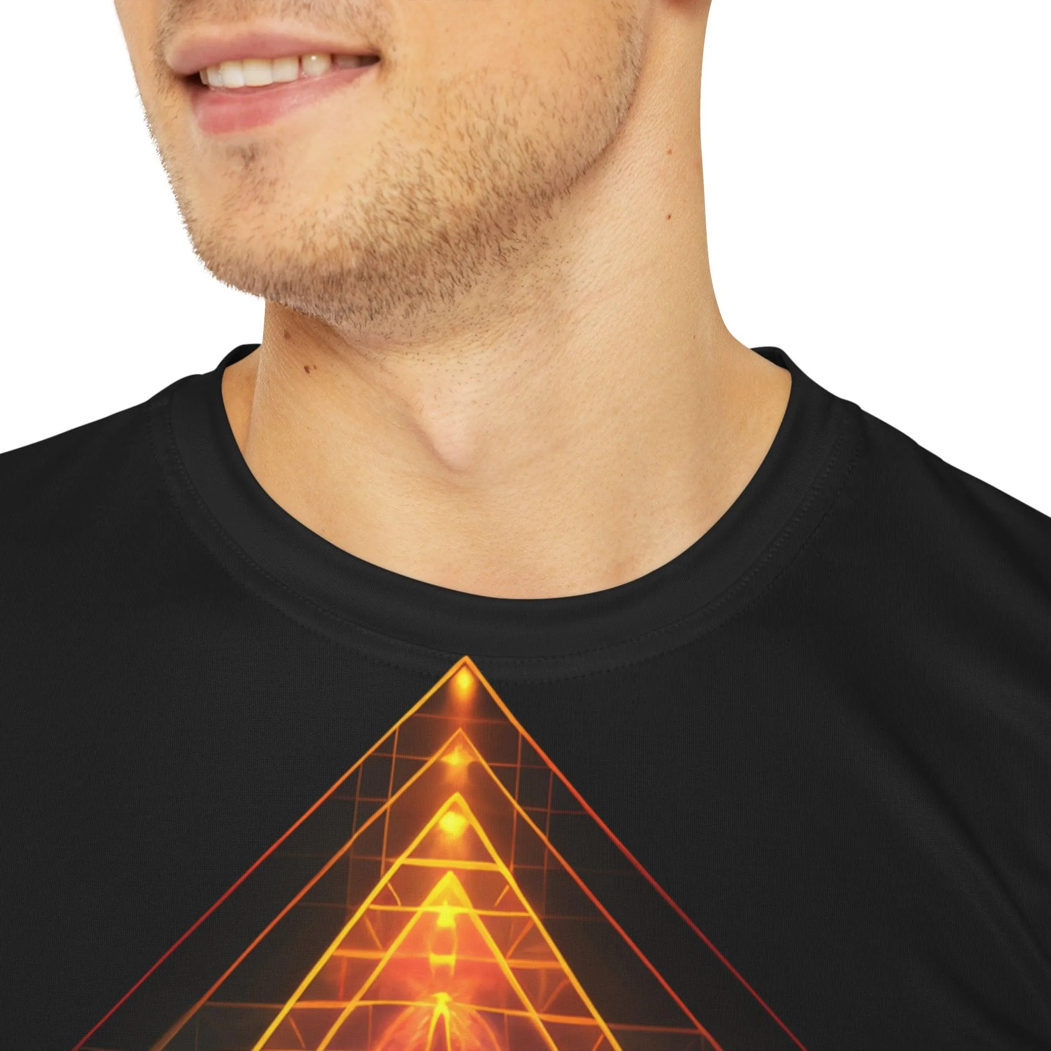 Sri Yantra 3D v2 Sacred Geometry Octane Colorful Symmetrical Sublimation - All Over Print (AOP) - Digital AI Art T-Shirt for Street or Festival Wear