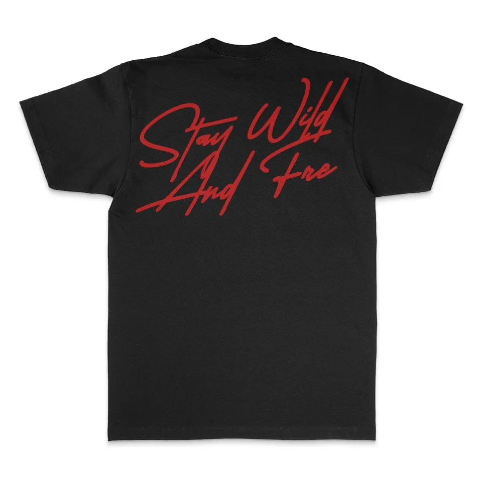 Stay Wild N Free - Black T-Shirt