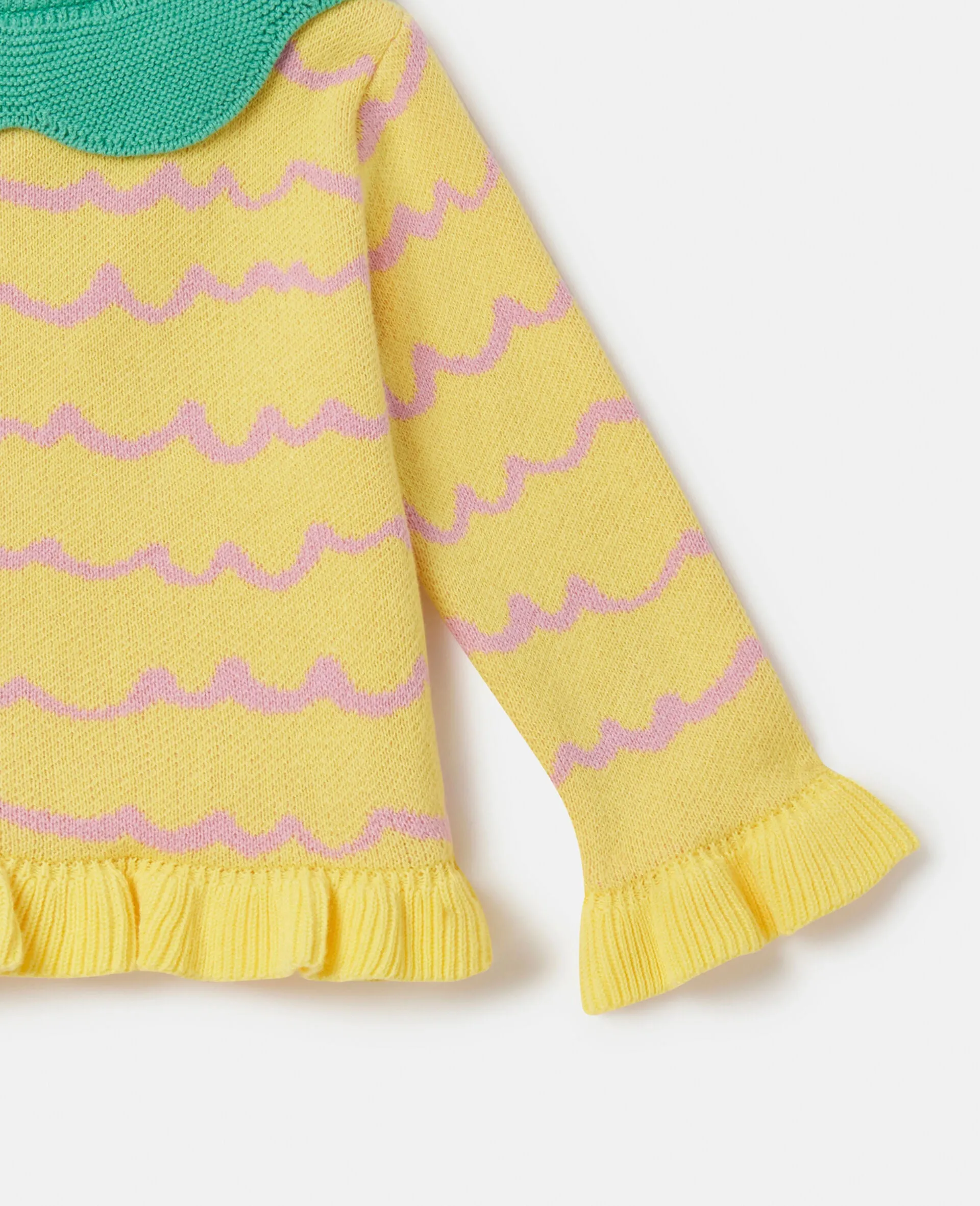 STELLA MCCARTNEY KIDS Baby Pineapple Waves Organic Cotton Cardigan