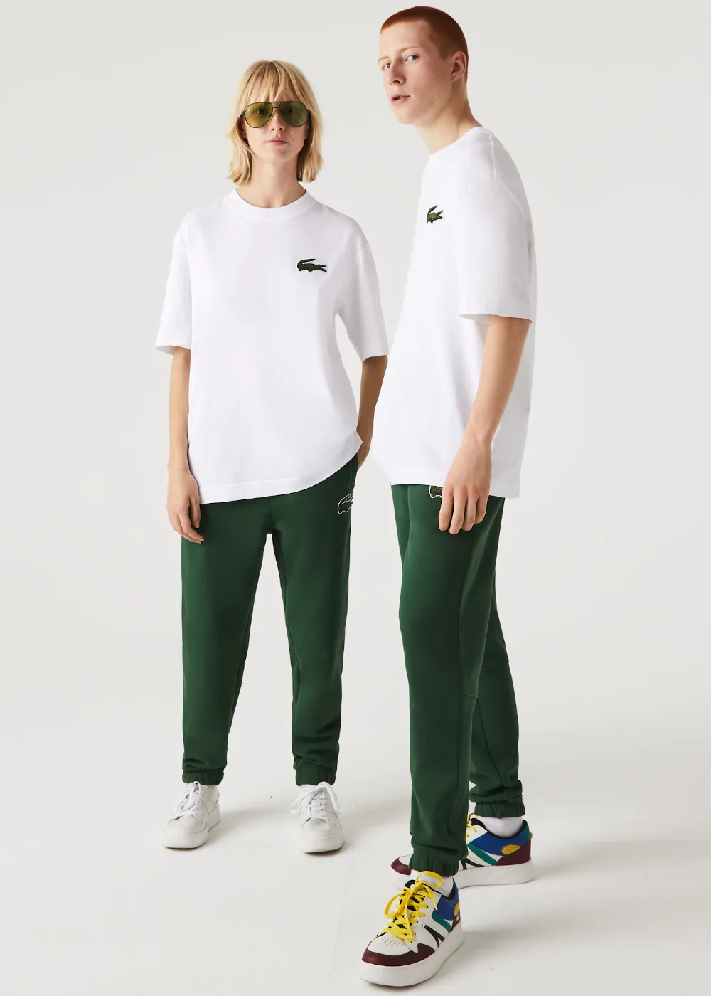 T-shirt  Lacoste loose fit avec grand crocodile blanc